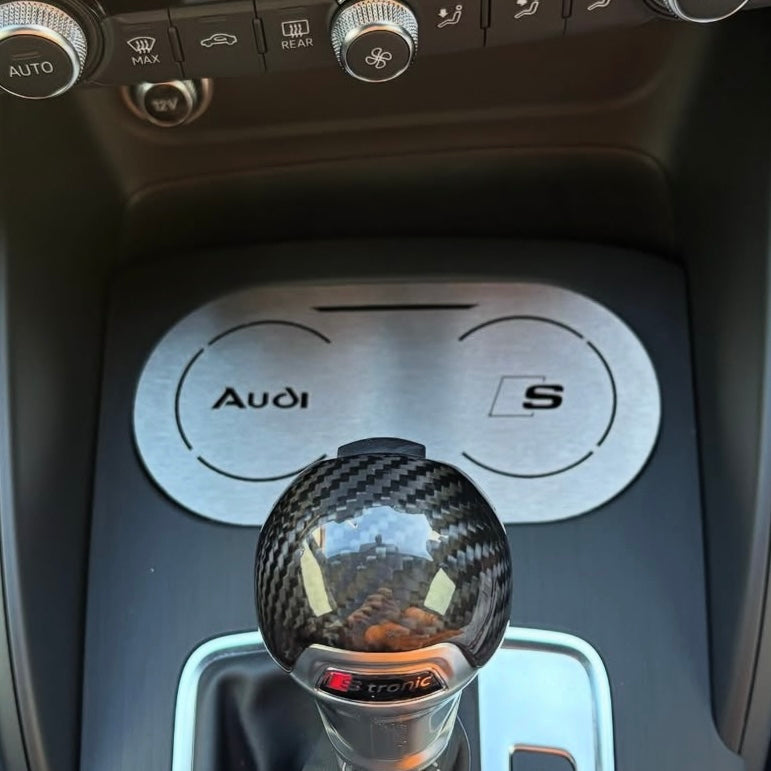 AUDI A3 S3 8V MK3 STAINLESS STEEL CUPHOLDER COVER