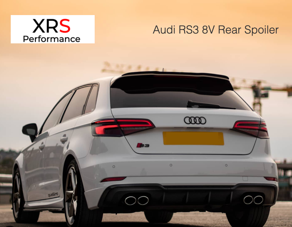 AUDI A3 RS3 8V 15-20 HATCH BOOT SPOILER CAP - BLACK