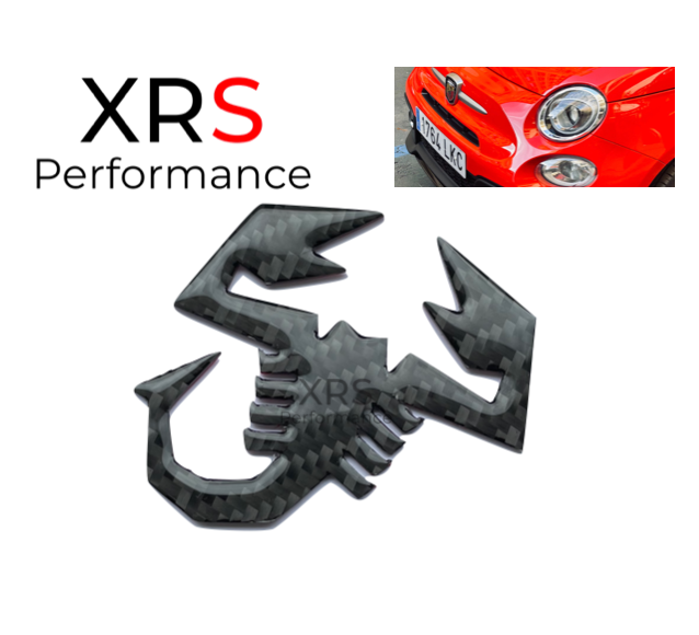 FIAT 500 595 695 ABARTH GLOSS CARBON SCORPION BADGE