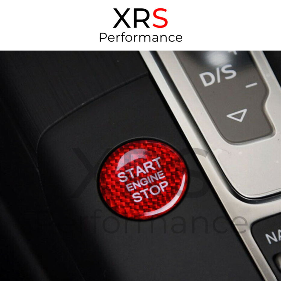 AUDI A4 A5 B8 S4 S5 RS4 RS5 RED CARBON START STOP BUTTON COVER