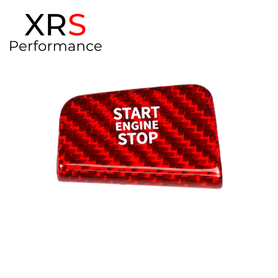 BMW 5 SERIES G60 G61 RED CARBON START STOP BUTTON COVER