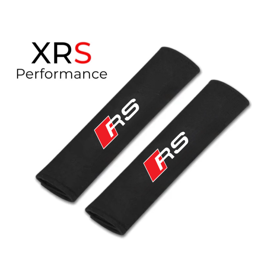 Audi RS Seat Belt Covers Pad Protectors x 2