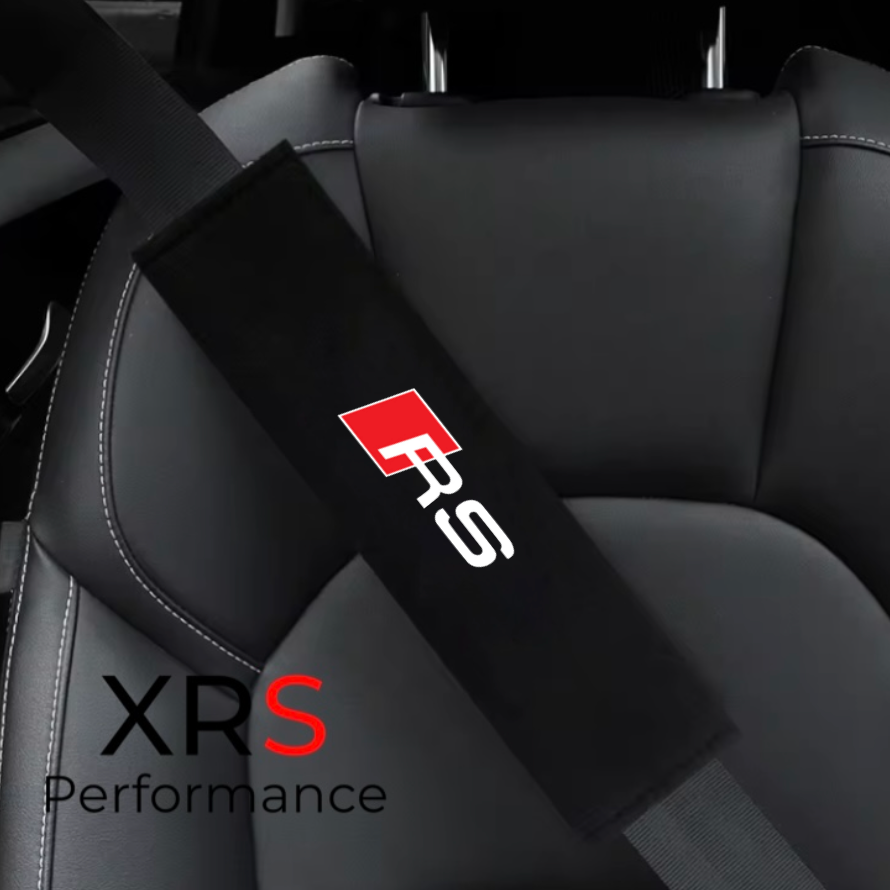 Audi RS Seat Belt Covers Pad Protectors x 2