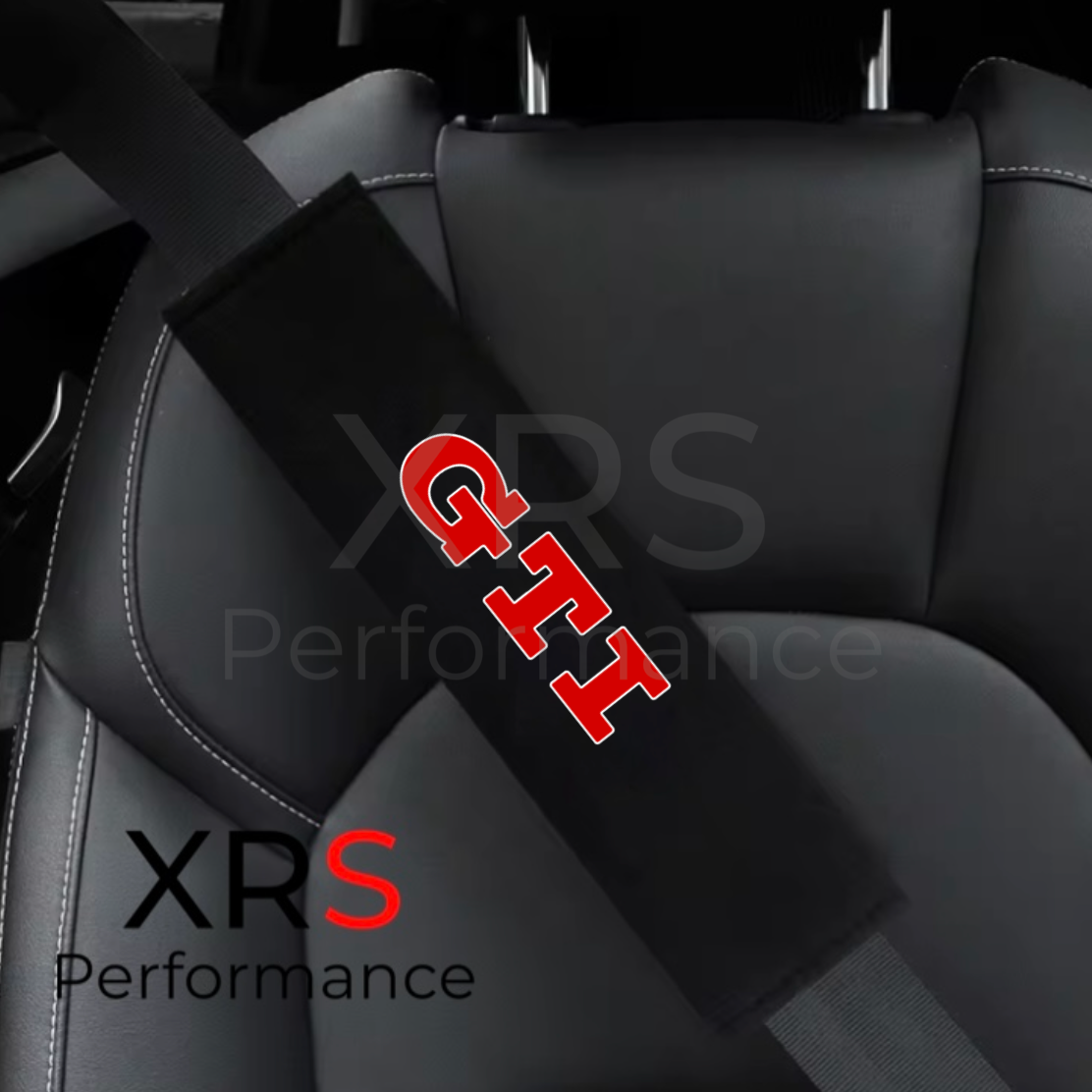VW GTI Seat Belt Covers Pad Protectors x 2