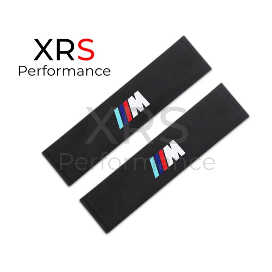 BMW M-Sport Seat Belt Covers Pad Protectors x 2