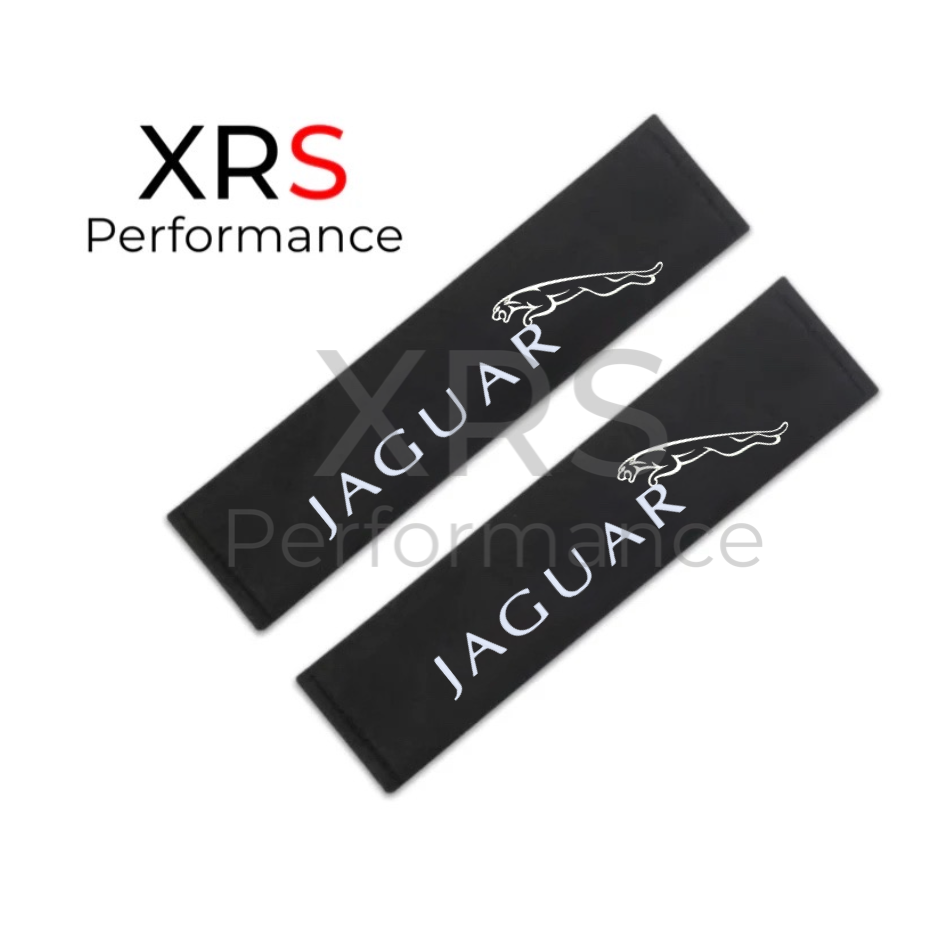 Jaguar Seat Belt Covers Pad Protectors x 2