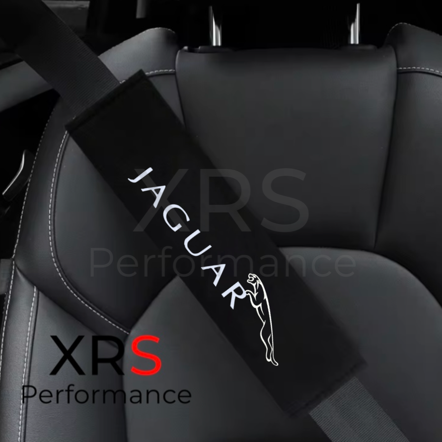 Jaguar Seat Belt Covers Pad Protectors x 2