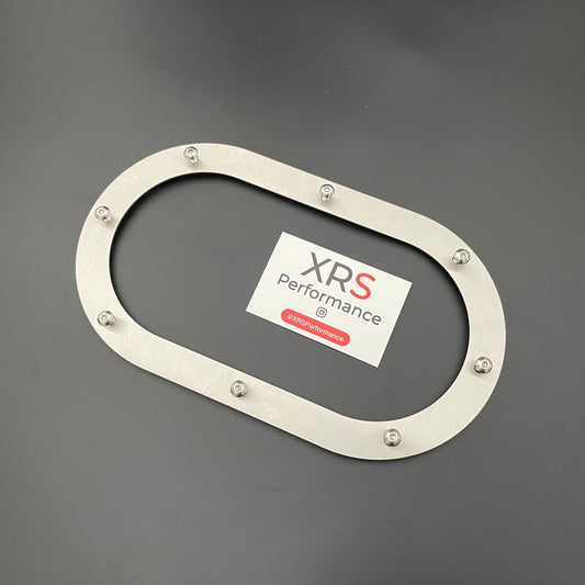 UNIVERSAL EXHAUST SIDE EXIT PLATE TWIN 4" STAINLESS STEEL