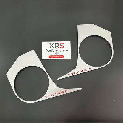 FORD TRANSIT CUSTOM DASH TRIM PAIR STAINLESS STEEL