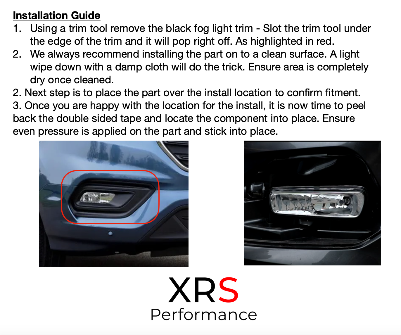 FORD TRANSIT CUSTOM 18-23 TRANSPARENT COLOUR FOG LIGHT COVER PROTECTORS