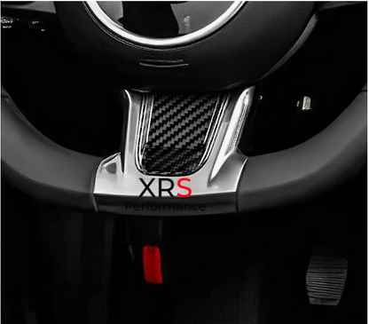 FIAT 500 595 695 ABARTH CARBON FIBRE STEERING WHEEL CHIN INSERT - GLOSS