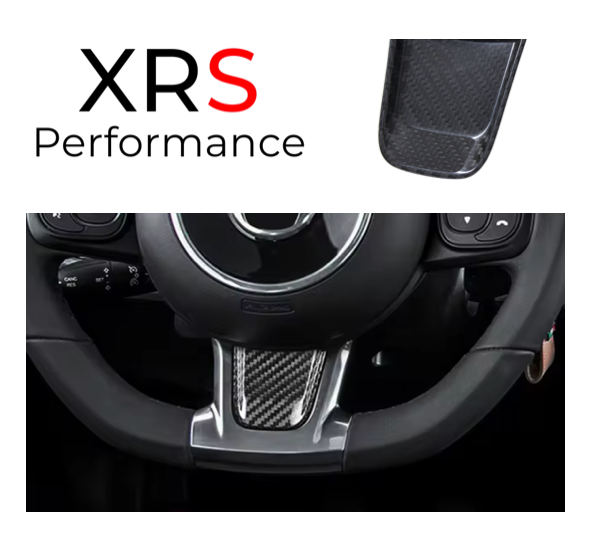 FIAT 500 595 695 ABARTH CARBON FIBRE STEERING WHEEL CHIN INSERT - GLOSS