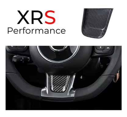 FIAT 500 595 695 ABARTH CARBON FIBRE STEERING WHEEL CHIN INSERT - GLOSS