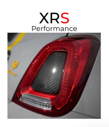 FIAT 500 595 695 CARBON REAR LIGHT INSERTS
