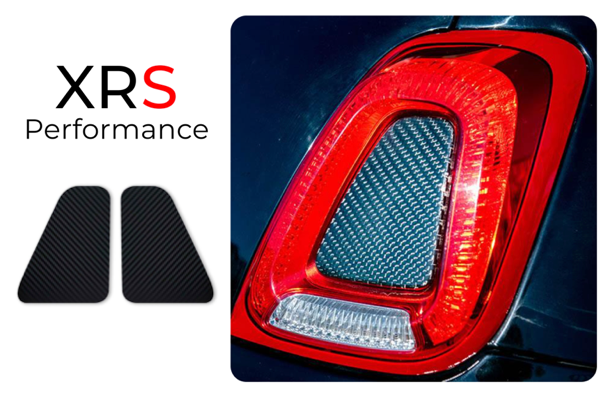 FIAT 500 595 695 CARBON REAR LIGHT INSERTS
