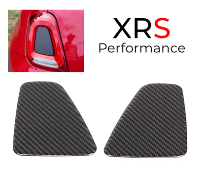 FIAT 500 595 695 CARBON REAR LIGHT INSERTS