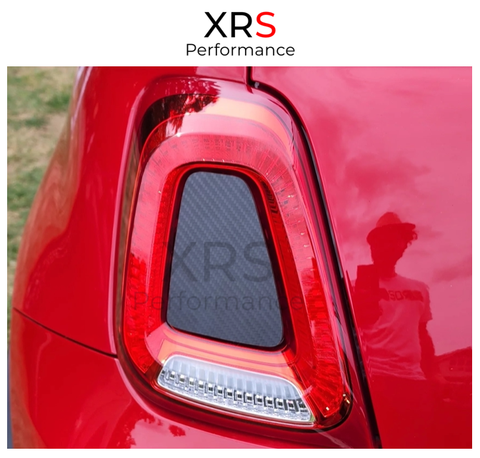 FIAT 500 595 695 CARBON REAR LIGHT INSERTS