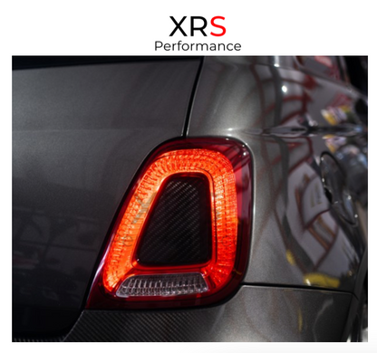 FIAT 500 595 695 CARBON REAR LIGHT INSERTS