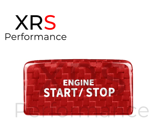 VW GOLF MK8 RED CARBON START STOP BUTTON COVER