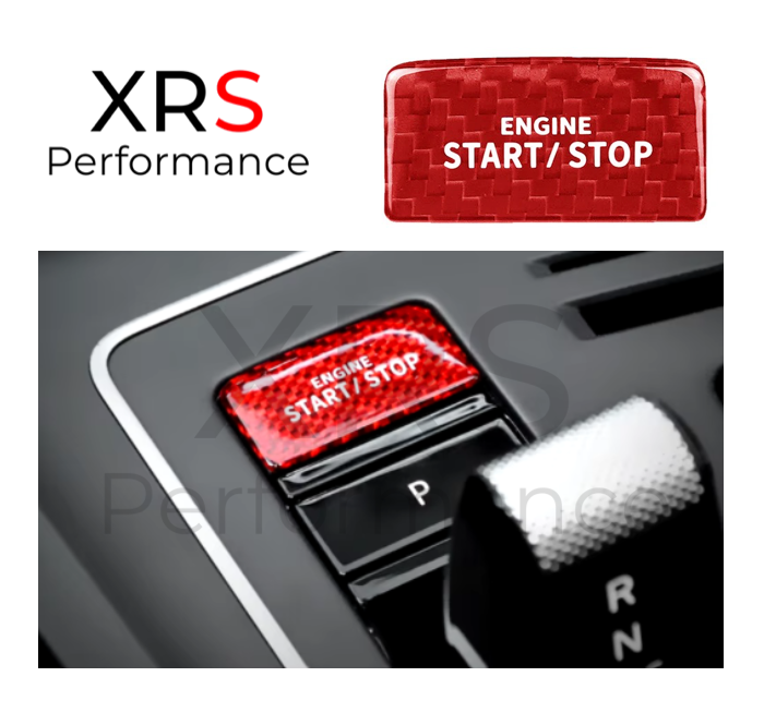 VW GOLF MK8 RED CARBON START STOP BUTTON COVER