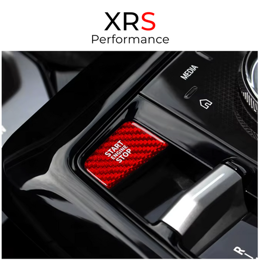 BMW 5 SERIES G60 G61 RED CARBON START STOP BUTTON COVER