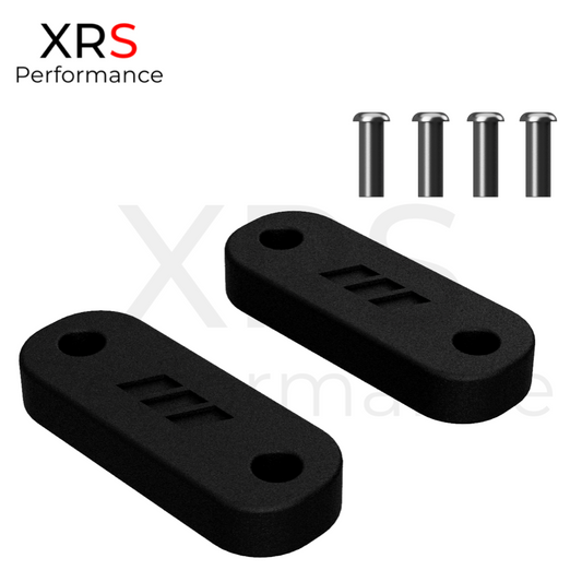 FORD FIESTA MK7 BONNET SPACER BLOCKS RISERS - RELEASE THE HEAT - 12MM - CARBON