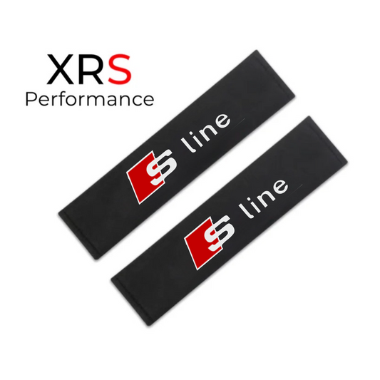 Audi S-Line Seat Belt Covers Pad Protectors x 2