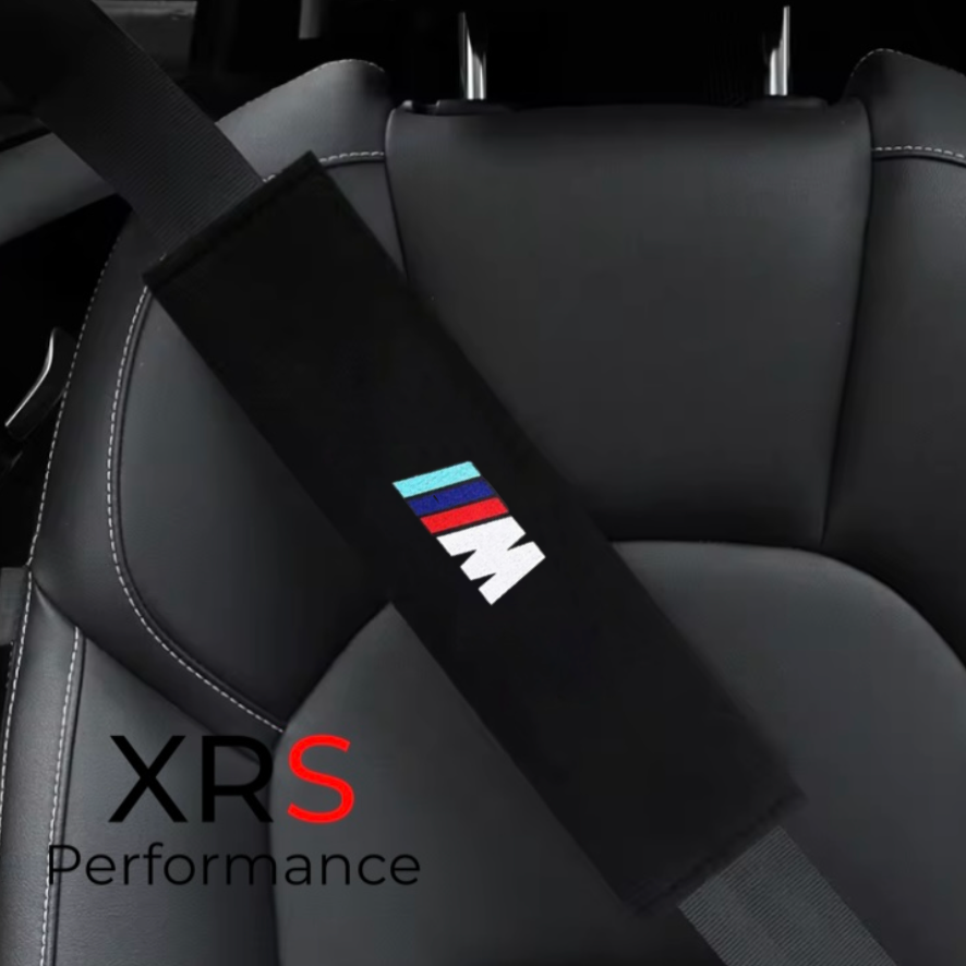 BMW M-Sport Seat Belt Covers Pad Protectors x 2