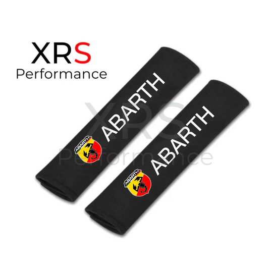 Fiat Abarth Seat Belt Covers Pad Protectors x 2