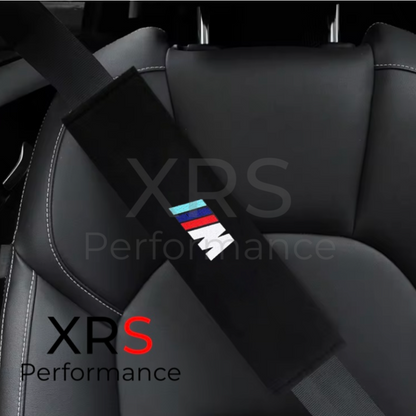 BMW M-Sport Seat Belt Covers Pad Protectors x 2