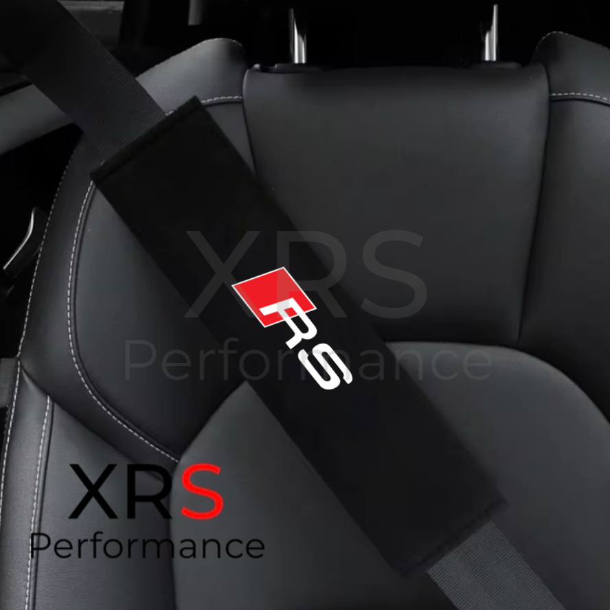 Audi RS Seat Belt Covers Pad Protectors x 2