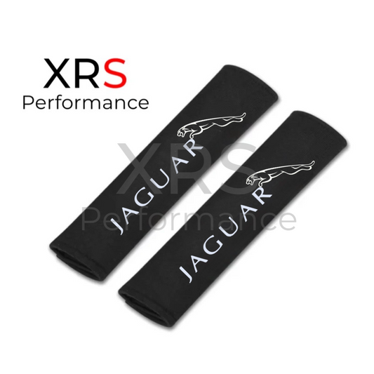 Jaguar Seat Belt Covers Pad Protectors x 2