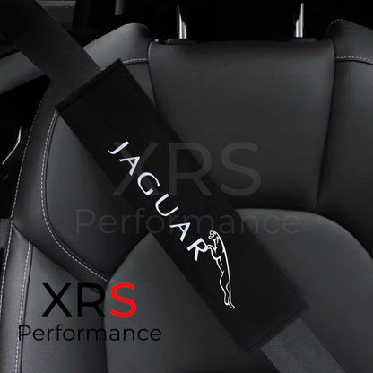 Jaguar Seat Belt Covers Pad Protectors x 2